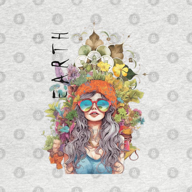 Hippie girl earth element by merchbykaez